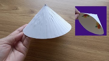 Cách làm nón lá bằng giấy đơn giản