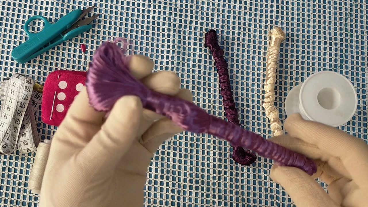 تعليم الراندة للمبتدئات :1-اللاوازم الأساسية لخياطة الراندة،طريقة فك خلخال الحرير،طريقة بريم الحرير