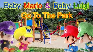 Baby Mario \& Baby Luigi go to the Park! | Super Dylan Plush Show