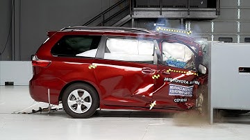 2018 Toyota Sienna passenger-side small overlap IIHS crash test