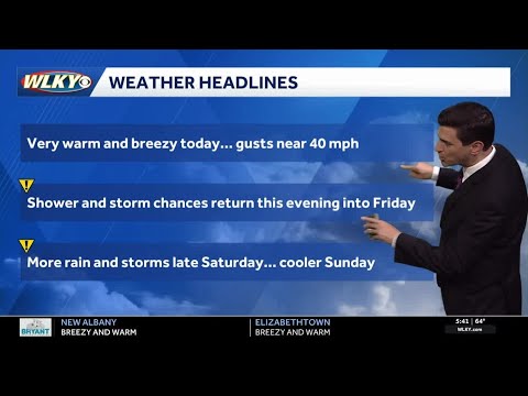 Breezy and warm Thursday, evening storm chances - YouTube