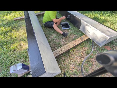 Applying Epoxy Paint Coating on a Marine Fuel Tank (Nautica Widebody 25 Restoration Ep7)