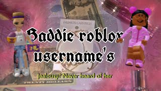 Baddie Roblox username’s