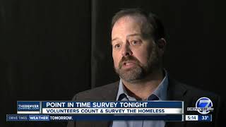 Tonight is the annual Point in Time survey to count the homeless