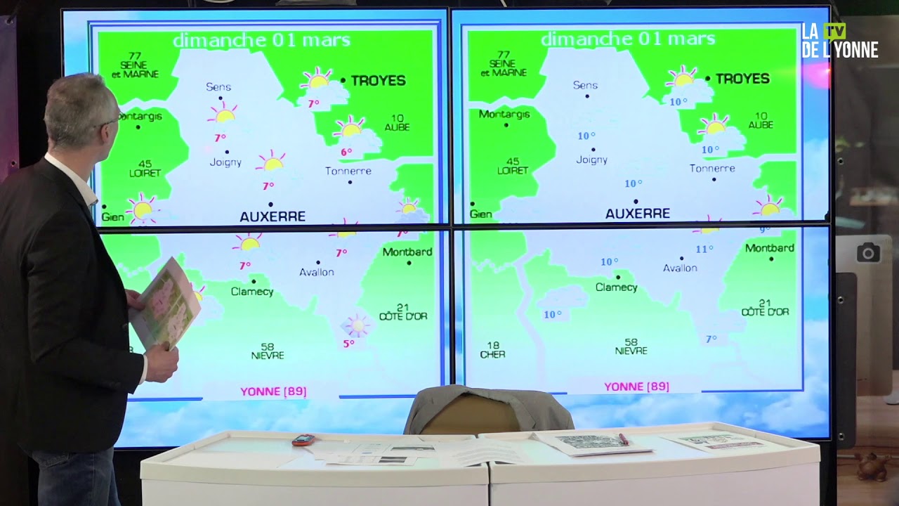 La météo de l'Yonne du 29 février & 1er mars 2020 YouTube La météo de l'Yonne du 29 février & 1er mars 2020 YouTube