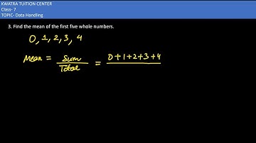 3. Find the mean of the first five whole numbers.