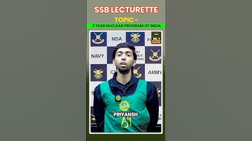 SSB Lecturette Topic: 3 Year Nuclear Program by India☢️ | How to Crack Lecturette in SSB?  #ssb