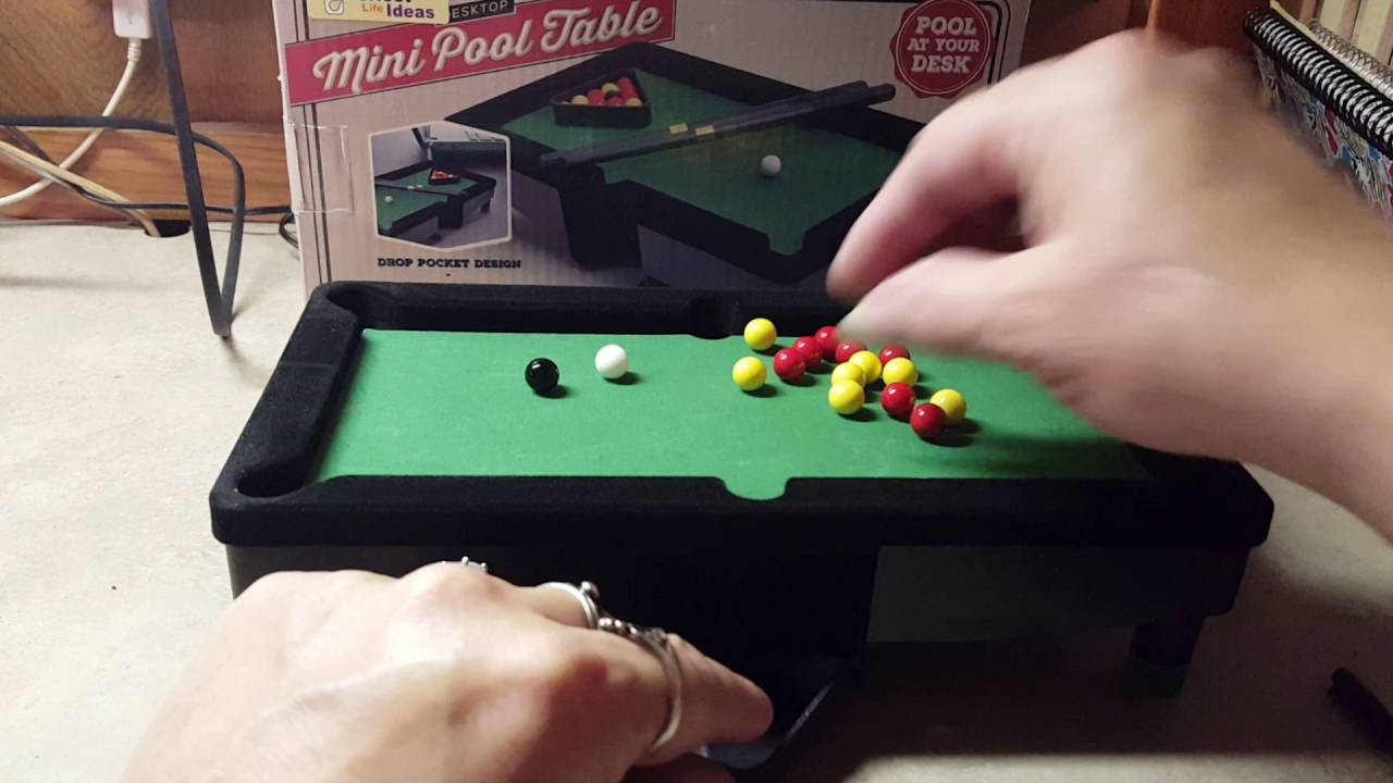 Desktop Miniature Pool Table Set By Perfect Life Ideas Youtube