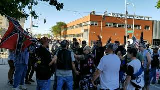 Three-Percenters and KKK Argument at ICE Rally in Downtown Louisville (July 7th)