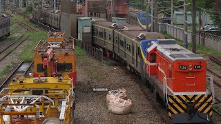 嘉義機務段調車作業 柴電機車牽引EMU800