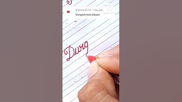 "durgesh "  Name in cursive writing |  Cursive writing to begginer #yourmean #shorts