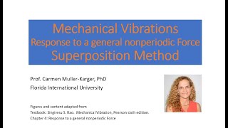 Narrated lecture CH 4 Part 4 Response to general forcing- Superposition Method