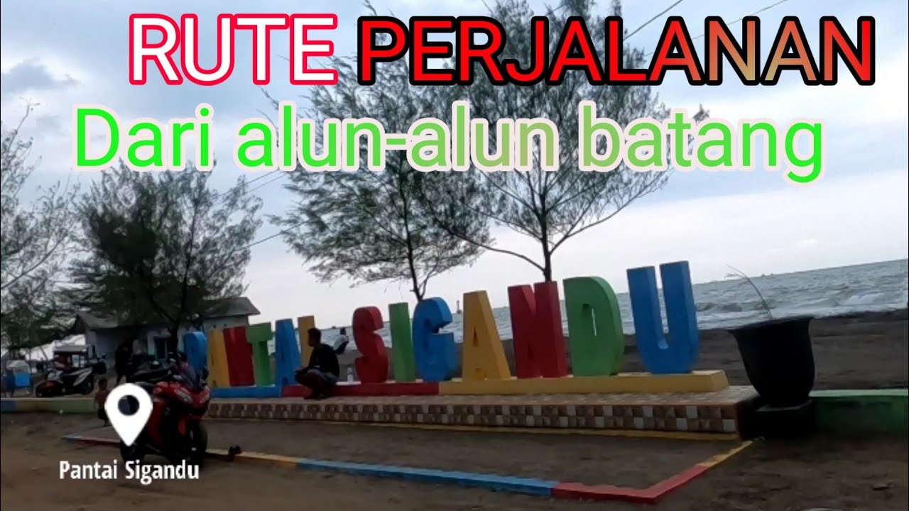 Rute perjalanan ke pantai sigandu dari alun-alun batang
