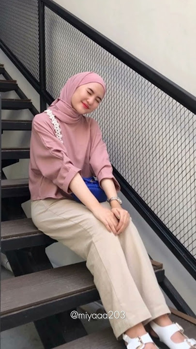 outfit kombinasi atasan pink #shorts #ootdhijab #outfitideas #ootdkekinian