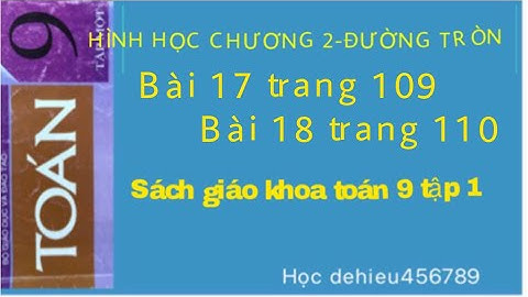 Bài tập 20 trang 110 sgk toán 9 năm 2024