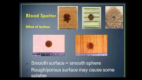 Blood Spatter Analysis Lecture - part 1