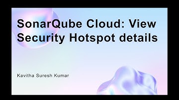SonarQube Cloud: View Security Hotspot details