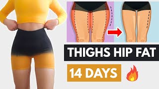 Burn saddlebag fat, hip fat, reduce cellulite in 2 weeks, EASY exercises for booty & thighs fat loss