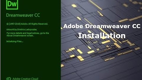 Adobe Dreamweaver CC Installation