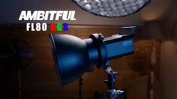 Ambitful FL80 RGB. Super powerful RGB, battery powered, studio lamp.