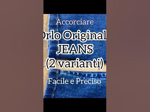 Orlo Originale Jeans (2 varianti) FACILE E PRECISO - YouTube