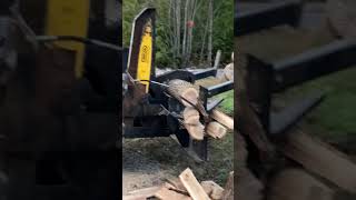 Fire wood processing with a Halverson 120