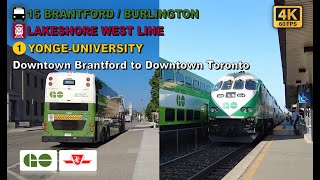 TTC, GO Transit POV Walk: Downtown Brantford to Downtown Toronto Via Aldershot GO Station