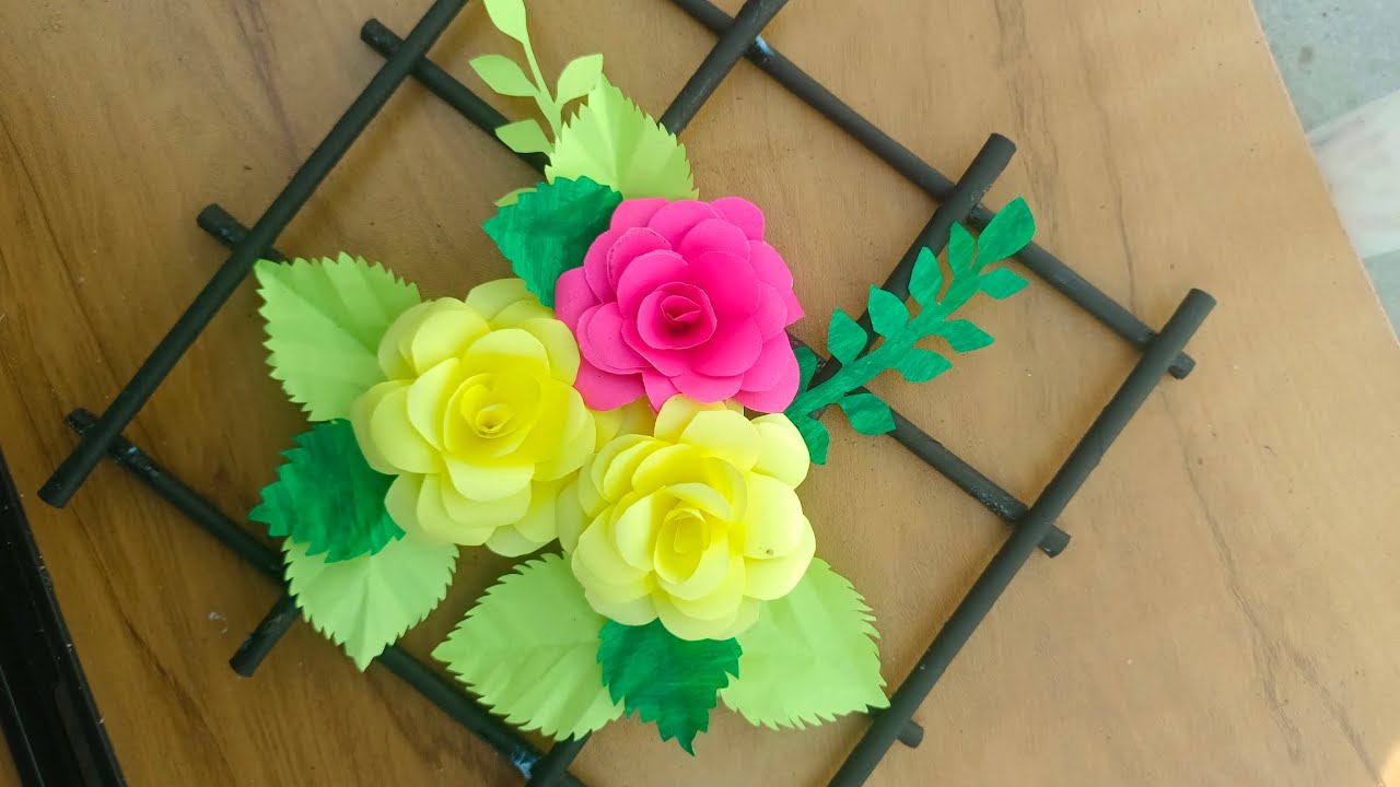 Beautiful and easy wall hanging with paper ll easy ll craft 