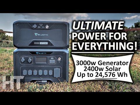 bluetti ac300 3000w modular b300 lifepo4 battery solar generator full review best power station