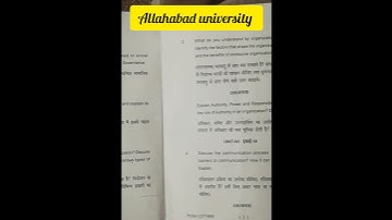 M.Com1st semester business management 2021-22 allahabad University #trending #shorts #previous #exam