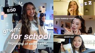 grwm: my 5:30ish A.M SCHOOL MORNING ROUTINE🌟 *senior year*