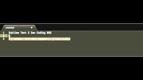 Sublimte Text 2 Zen Coding BUG