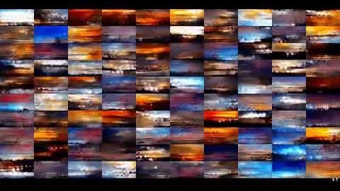Neural net learning to generate images of skies