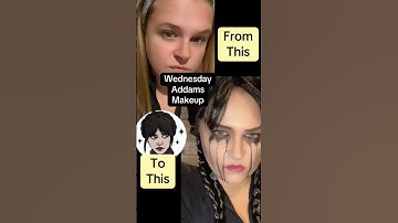 Easy Halloween makeup tutorial for beginners #makeuptutorial #halloweenmakeup #wednesday