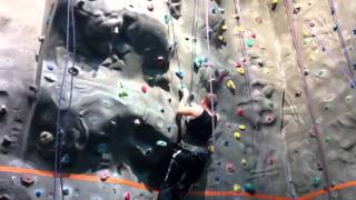 David B rock climbing at Firstenburg