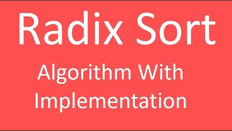 Radix Sort Algorithm || Code in C# || Sortings