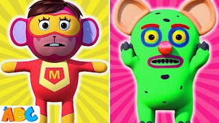 Superheroes Head Shoulders Knees and Toes Song + More Nursery Rhymes