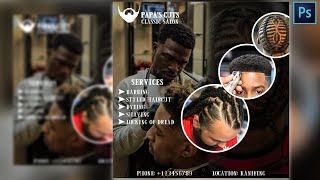 How To Design A Barbing Salon Flyer Using PhotoShop screenshot 4