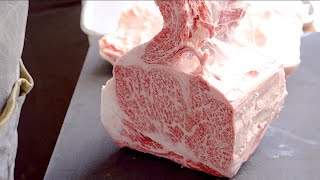 【肉磨きASMR】黒毛和牛リブロースをバラして焼肉カットするだけの動画