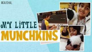 My Little Munchkins playing with Puppy | Cute & Funny Animal Videos |  Kaushal Manda Latest Videos
