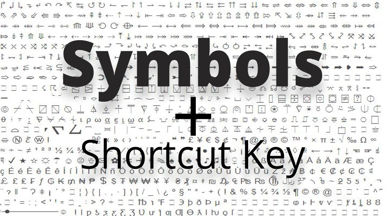 alt shortcut keys for symbols