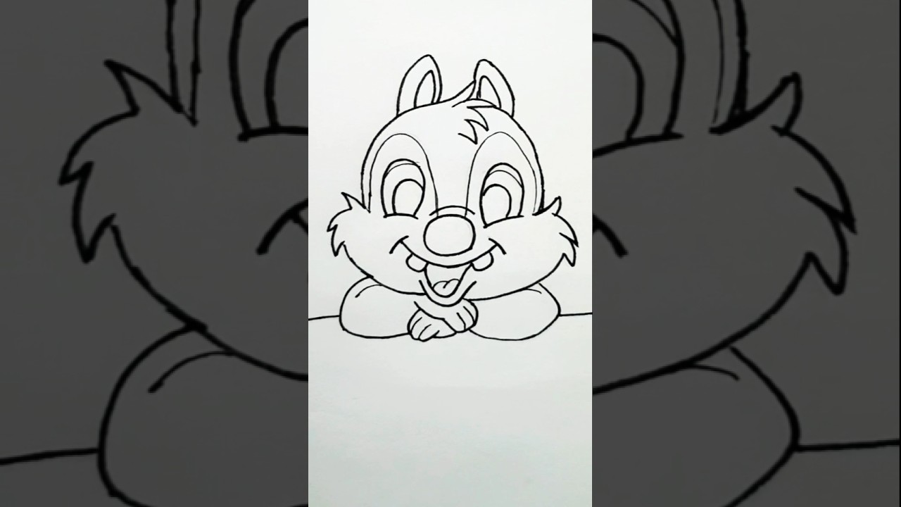 How to Draw a Cute Cartoon Chipmunk Step by Step | Easy Drawing Tutorial