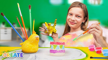 Shape, Create, and Play 🖌️  | Easy Clay Crafts for Kids!