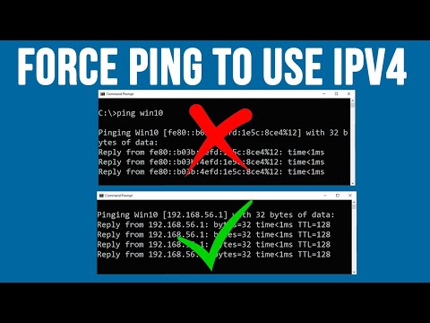 How to Make the Ping Command Use IPV4 Rather Than IPV6 By Default