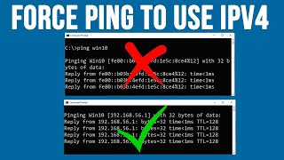 How to Make the Ping Command Use IPV4 Rather Than IPV6 By Default