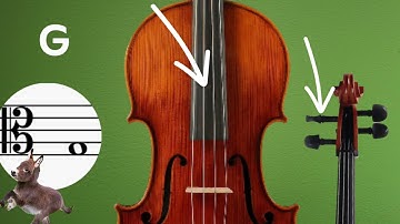 Viola G string tuning note.