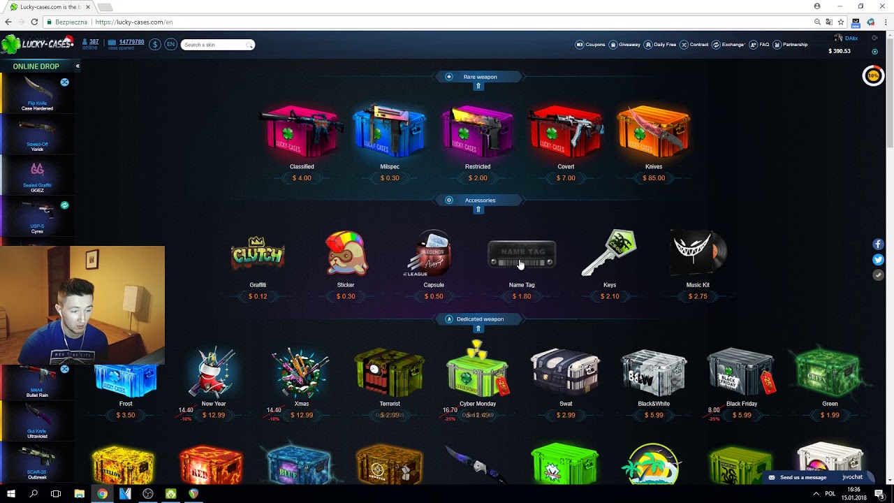 MÓJ PIERWSZY OPENING! :D 2x KOSA!!! + GIVEAWAY Lucky-Cases.com