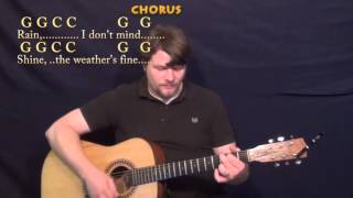 Video thumbnail of "Rain (The Beatles) Strum Guitar Cover Lesson with Chords/Lyrics"