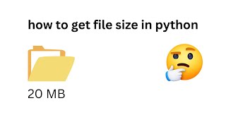 How To Get File Size In Python : R/Madeinpython