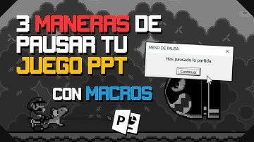 3 Maneras de PAUSAR tu juego POWERPOINT _ Con Macros